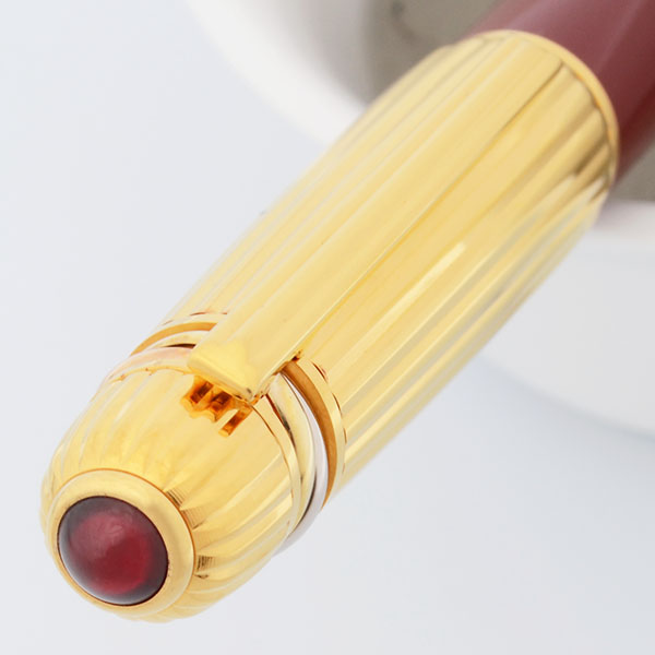 Pasha de Cartier Fountain Pen (1989) - Dark Red Barrel, Gold